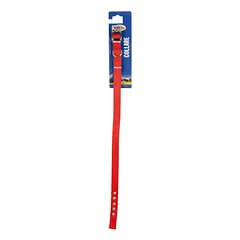 DOUBLE NYLON COLLAR 50-55x2,5cm red