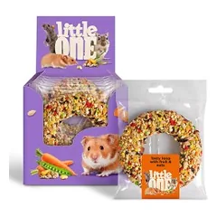Little one žiedas su vaisiais ir riešutais skanėstai graužikams, 55 g