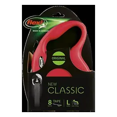Flexi New Classic L 8m Red juostinė pavadėlė šunims iki 50 kg — 2 nuotrauka