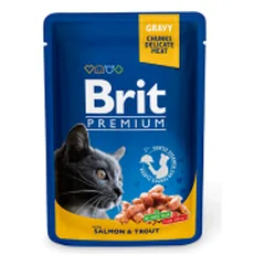 Brit Premium Salmon & Trout 100 g - konservi kaķiem parduotuvėje animu.lt
