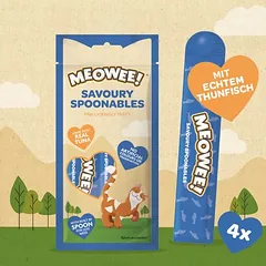Meowee! Savoury Spoonables 4 x 14 g, skanėstai katėms — 2 nuotrauka