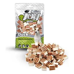 CALIBRA Joy Dog Mini Duck & Cod Sandwich mini skanėstai šunims su antiena ir menke, 70 g