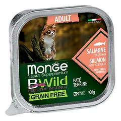 Monge BWild konservai katėms su lašiša, 100 g