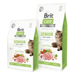 Brit Care Cat Senior Weight Control begrūdis sausas maistas senyvoms katėms - Pet24