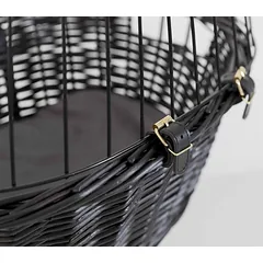 Trixie Bicycle basket with lattice transportavimo krepšys šunims, tvirtinamas prie dviračio, juodas, 50 × 41 × 35 cm — 4 nuotrauka