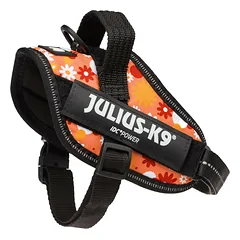 Julius - K9 IDC Powerharness Flowers - aukštos kokybės šunų petnešos, gėlių raštas - Mini - Mini, Pink / Mini-mini — 2 nuotrauka