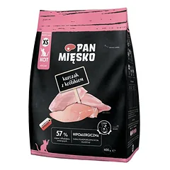 PAN MIĘSKO Vištiena su triušiu kačiukams XS 400 g