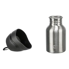 TRIXIE Gertuvė butelis su dubenėliu, nerūd. plienas/plastikas, 0.3 l (pak.3)
