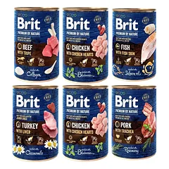 BRIT Premium by Nature Mix skoniai 6x400g natūralaus šunų ėdalo