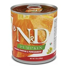 Farmina N&D Dog Pumpkin All Breeds su vištiena, moliūgu ir granatais, drėgnas maistas šunims 285 g