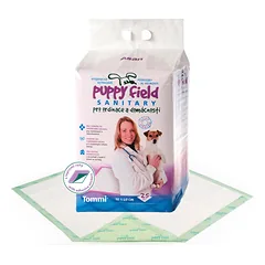 PUPPY FIELD Sanitary higieniniai paklotai šunims, antibakteriniai, 25 vnt., 90x60 cm