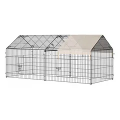 Mažų gyvūnų aptvaras PawHut 220x103x103cm., juodos spalvos