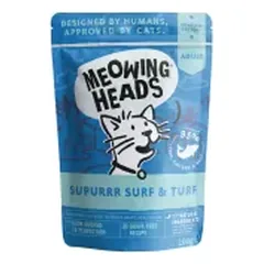MEOWING HEADS Supurr Surf/Turf konservai katėms (žuvis/vištiena/jautiena)