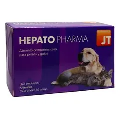 JT Pharma Hepato Pharma papildai šunims ir katėms, padeda palaikyti kepenų funkciją, 60 tablečių