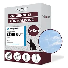 PiuPet® Katzennetz I transparent I inkl. Montagematerial