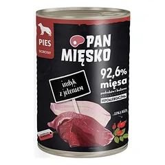 PAN MIĘSKO Šlapias šunų ėdalas kalakutiena su elniena 24x400g
