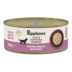 Applaws Taste Toppers in Gravy sauso pašaro pagardas su vištiena ir antiena šunims
