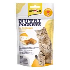 GimCat Nutri Pockets with Cheese & Taurine skanėstai katėms su Sūriu ir Taurinu 60g