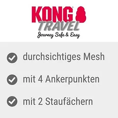 KONG Travel apsauginis tinklas automobiliui, apie L 88 x B 82,5 x H 4,8 cm — 2 nuotrauka