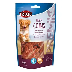 Trixie Premio Duck Coins papildomas maistas šunims su antienos mėsa, 80 g