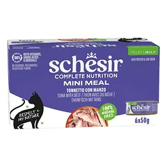 Schesir konservuoto maisto rinkinys katėms su jautiena, 6x50g