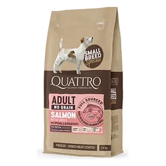 Quattro sausas maistas mažų veislių suaugusiems šunims su lašiša 1.5 kg