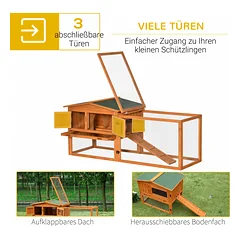 Triušių namelis 156 × 58 × 68 cm — 4 nuotrauka