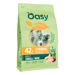 Oasy Original Adult Small and Mini sausas pašaras su vištiena mažų veislių šunims