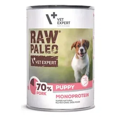 Raw Paleo konservai šuniukams su kiauliena 6×400 g