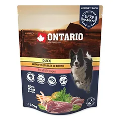 Ontario Pouch Duck with Vegetables in Broth – paštetas šunims su antiena 300g