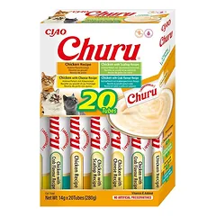 INABA Churu katėms - mišraus skonio su vištiena 20x14g