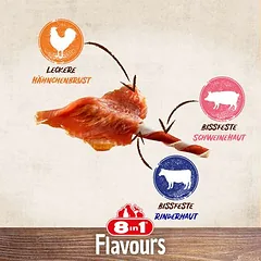 8in1 Triple Flavour Wings kramtomosios lazdelės, skanėstai šunims — 3 nuotrauka