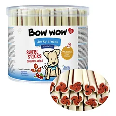 Skanėstai šunims BOW WOW Jerky snack citrinos skonio, 55 vnt