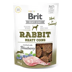 Brit Jerky Rabbit Meaty Coins Snack 80g parduotuvėje mumbo.lt