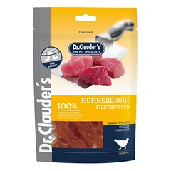 DR. CLAUDER’S vytintos vištienos krūtinėlės skanėstas juostelėmis šunims 80g