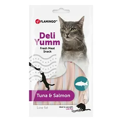 Flamingo Cat Deli Yumm Pasta su tunu ir lašiša - kreminis skanėstas katėms su tuno ir lašišos skoniu