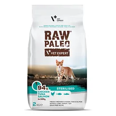 RAW PALEO Sterilised Cat Chicken&Tuna&Salmon 2kg
