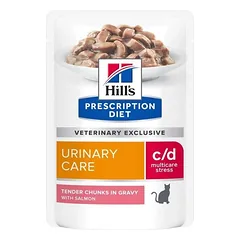 HILL'S PD Prescription Diet Feline c/d Urinary Stress Salmon 85g paketėlis photo