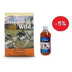 Taste of the Wild High Prairie Puppy 2kg + LAB V Lašišų aliejus šunims ir katėms 250ml