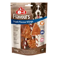 8in1 Flavours trigubo skonio sparneliai šunims, 113 g