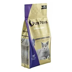 White Pure Paws sulimpantys kačių kraikas (levanda) 5L