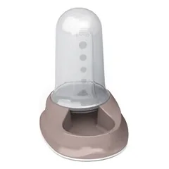 StefanPlast Ciotola Chic Multireserve maisto ir vandens dozatorius šunims ir katėms, šviesiai pilkai rudas, 0,8 l