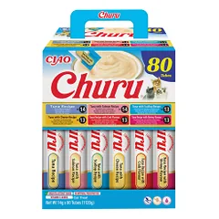Churu kreminių skanėstų rinkinys su tunu katėms, 80 vnt.