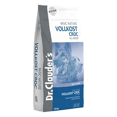 Dr.Clauder’s BASIC NATURE VOLLKOST CROC, visavertis sausas pašaras aktyviems šunims, 20kg