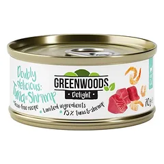 Greenwoods Delight tuno filė su krevetėmis, drėgnas maistas katėms