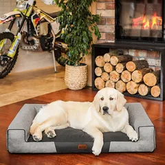 Šuns gultas sofa Doggy VICTORIA XL 100x65 cm tamsiai pilkas — 3 nuotrauka