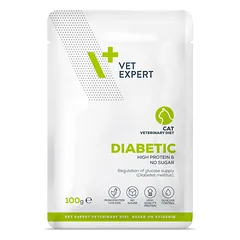 VETEXPERT Veterinary Diet Diabetic dietinis pašaras katėms, 100g