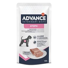Advance Veterinary Diets Wet Atopic Dog Šlapias maistas šuns odai ir kailiui šėrimosi metu 150 g x 8 vnt. — 2 nuotrauka