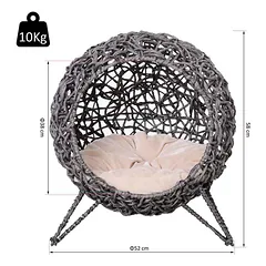 Katės urvas, su pagalvėle, Ø52 × 58 cm — 3 nuotrauka