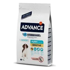 Advance Puppy Sensitive sausas maistas virškinimo ir odos problemų turintiems šuniukams, 3 kg